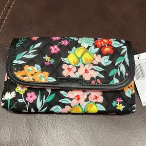 Vera Bradley trimmed wristlet wallet.